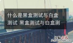 什么是黑盒测试与白盒测试 黑盒测试与白盒测试是指什么