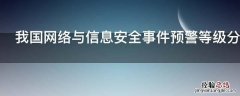 我国网络与信息安全事件预警等级分为