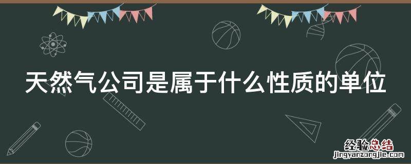 天然气公司是属于什么性质的单位