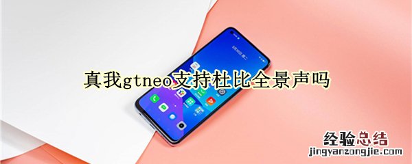 真我gtneo支持杜比全景声吗