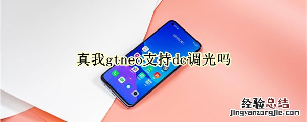 真我gtneo支持dc调光吗