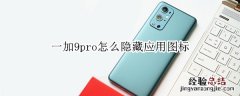 一加9pro怎么隐藏应用图标