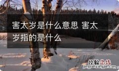 害太岁是什么意思 害太岁指的是什么