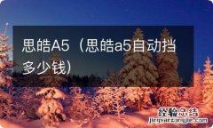 思皓a5自动挡多少钱 思皓A5