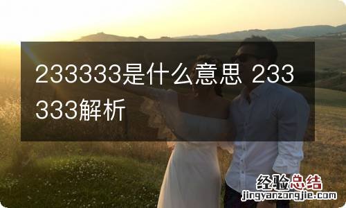 233333是什么意思 233333解析