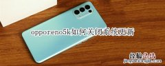 opporeno5k如何关闭系统更新