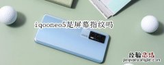 iqooneo5是屏幕指纹吗