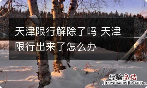 天津限行解除了吗 天津限行出来了怎么办