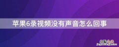 iPhone6录视频没有声音怎么回事