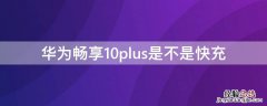 华为畅享10plus是否支持快充 华为畅享10plus是不是快充