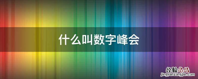 什么叫数字峰会