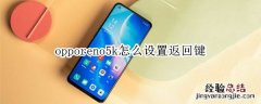 opporeno5k怎么设置返回键