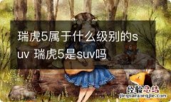 瑞虎5属于什么级别的suv 瑞虎5是suv吗