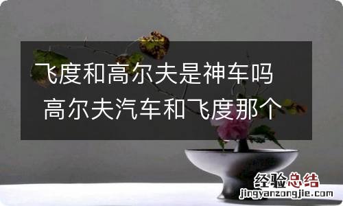 飞度和高尔夫是神车吗 高尔夫汽车和飞度那个车好