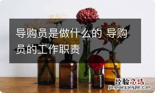 导购员是做什么的 导购员的工作职责