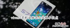 vivos7手机录屏怎么关掉小白点