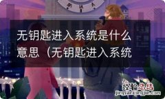 无钥匙进入系统? 无钥匙进入系统是什么意思