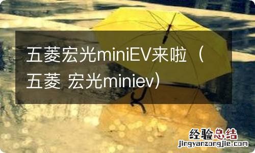 五菱 宏光miniev 五菱宏光miniEV来啦