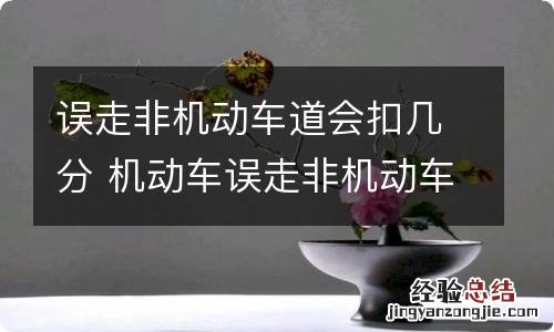 误走非机动车道会扣几分 机动车误走非机动车道扣分吗