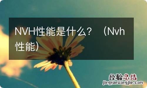 Nvh性能 NVH性能是什么？