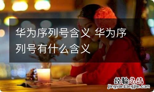 华为序列号含义 华为序列号有什么含义