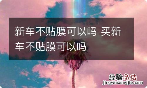 新车不贴膜可以吗 买新车不贴膜可以吗