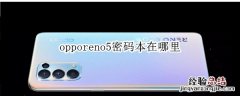 opporeno5密码本在哪里