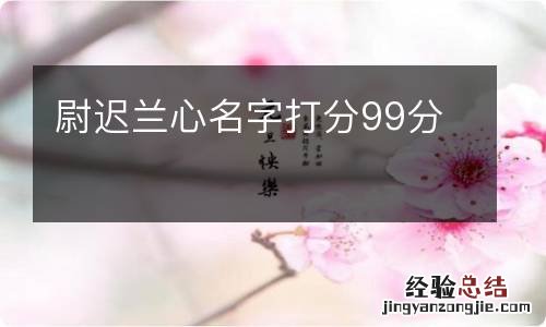 尉迟兰心名字打分99分