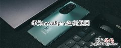 华为nova8pro如何返回