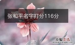 张和平名字打分116分