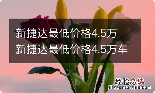 新捷达最低价格4.5万 新捷达最低价格4.5万车身有多长