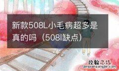 508l缺点 新款508L小毛病超多是真的吗