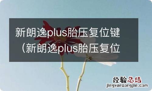 新朗逸plus胎压复位键没有了怎么消除 新朗逸plus胎压复位键