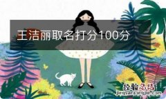 王洁丽取名打分100分