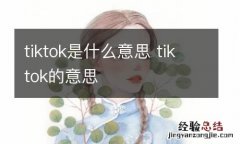 tiktok是什么意思 tiktok的意思