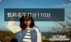 甄莉名字打分110分