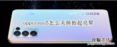 opporeno5怎么关掉抬起亮屏