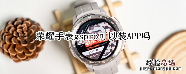荣耀手表gspro可以装APP吗