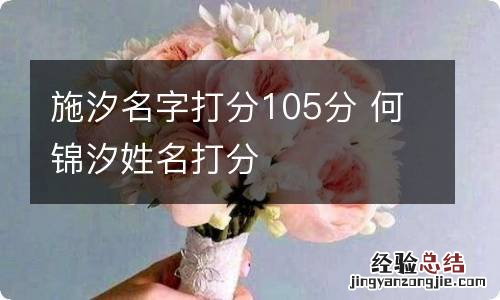 施汐名字打分105分 何锦汐姓名打分