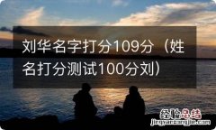 姓名打分测试100分刘 刘华名字打分109分