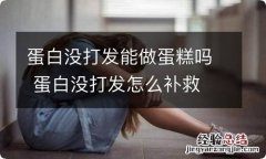 蛋白没打发能做蛋糕吗 蛋白没打发怎么补救