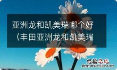 丰田亚洲龙和凯美瑞哪个好 亚洲龙和凯美瑞哪个好