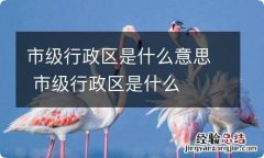 市级行政区是什么意思 市级行政区是什么