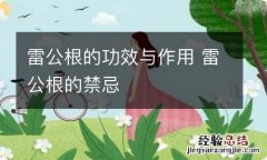 雷公根的功效与作用 雷公根的禁忌