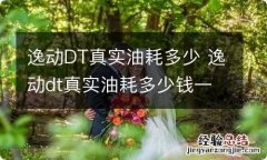 逸动DT真实油耗多少 逸动dt真实油耗多少钱一公里?