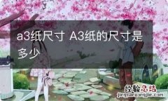 a3纸尺寸 A3纸的尺寸是多少