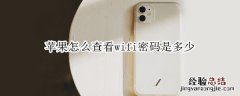 苹果怎么查看wifi密码是多少