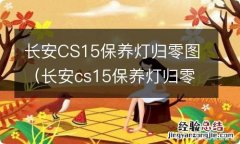 长安cs15保养灯归零方法图解 长安CS15保养灯归零图