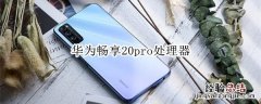 华为畅享20pro处理器