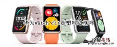 华为watch fit是塑料边框吗